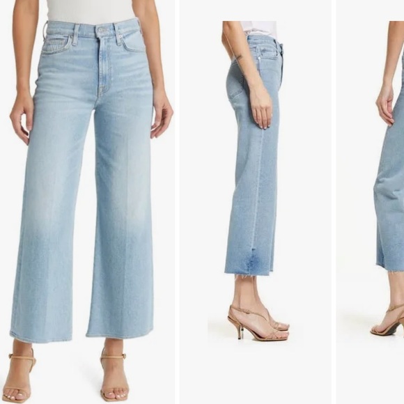7 for All Mankind Luxe Vintage Alexa High Rise Cropped Jeans - Picture 2 of 12